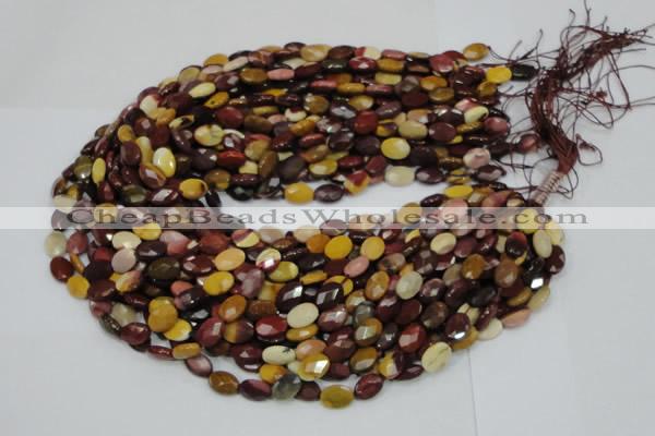 CMK22 15.5 inches 8*12mm faceted oval mookaite beads wholesale