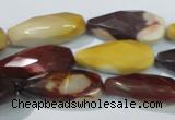 CMK229 15.5 inches 12*28mm faceted teardrop mookaite gemstone beads