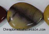 CMK255 15.5 inches 30*40mm flat teardrop mookaite gemstone beads