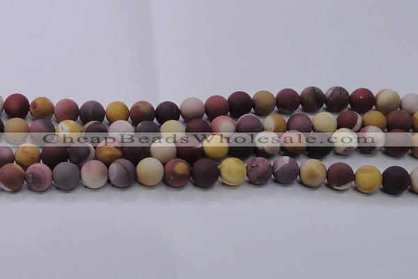 CMK294 15.5 inches 12mm round matte mookaite beads wholesale