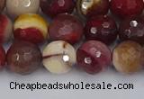 CMK319 15.5 inches 10mm faceted round mookaite gemstone beads