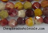 CMK324 15.5 inches 6mm faceted nuggets mookaite gemstone beads