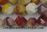 CMK326 15.5 inches 10mm faceted nuggets mookaite gemstone beads