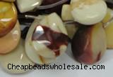 CMK33 15.5 inches 18*25mm faceted flat teardrop mookaite beads