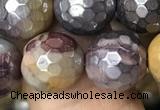 CMK341 15.5 inches 12mm faceted round AB-color mookaite beads