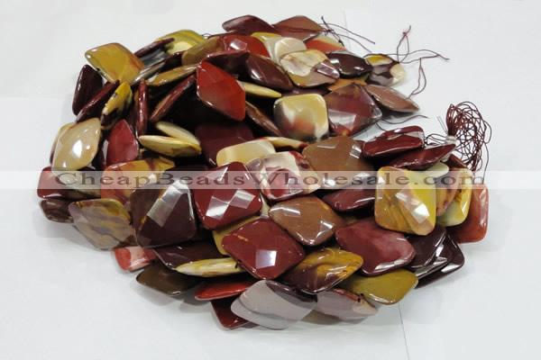 CMK44 15.5 inches 40*40mm faceted square mookaite beads wholesale