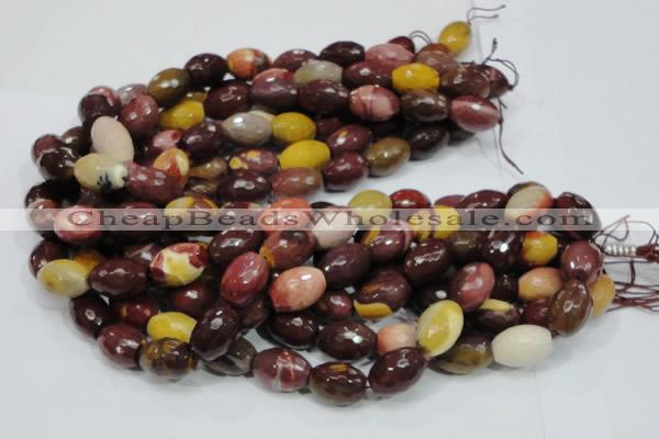 CMK45 15.5 inches 10*15mm faceted rice mookaite beads wholesale