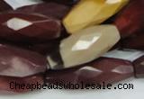 CMK49 15.5 inches 14*38mm faceted rice mookaite beads wholesale