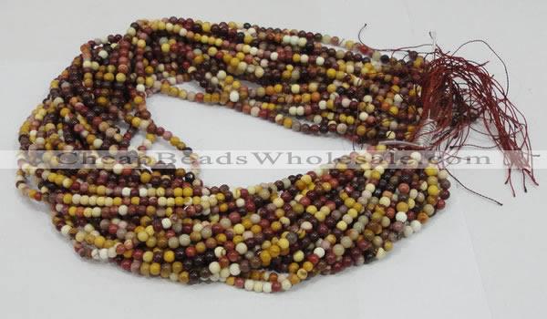 CMK56 15.5 inches 4mm round mookaite gemstone beads wholesale