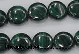 CMN101 15.5 inches 16mm flat round natural malachite beads wholesale