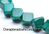 CMN11 A grade 4*4mm cubic natural malachite beads wholesale