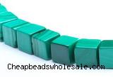 CMN15 A grade 8*8*8mm cube natural malachite beads Wholesale