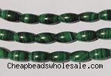 CMN210 15.5 inches 5*9mm rice natural malachite beads wholesale