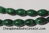 CMN212 15.5 inches 8*12mm rice natural malachite beads wholesale