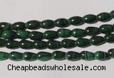 CMN215 15.5 inches 4*6mm teardrop natural malachite beads wholesale