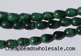 CMN217 15.5 inches 6*8mm teardrop natural malachite beads wholesale