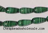 CMN220 15.5 inches 7*15mm teardrop natural malachite beads wholesale