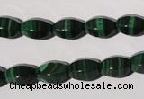 CMN225 15.5 inches 8*12mm faceted rice natural malachite beads