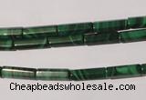 CMN241 15.5 inches 4*13mm faceted tube natural malachite beads