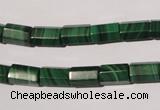 CMN242 15.5 inches 6*10mm faceted tube natural malachite beads