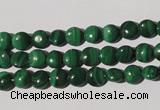 CMN250 15.5 inches 6mm flat round natural malachite beads wholesale