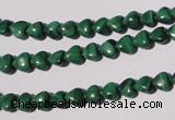 CMN255 15.5 inches 6*6mm heart natural malachite beads wholesale