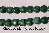 CMN256 15.5 inches 8*8mm heart natural malachite beads wholesale