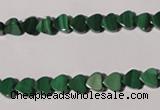 CMN260 15.5 inches 6*6mm heart natural malachite beads wholesale