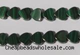 CMN261 15.5 inches 8*8mm heart natural malachite beads wholesale