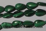 CMN281 15.5 inches 8*12mm flat teardrop natural malachite beads