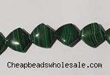 CMN290 15.5 inches 12*12mm trapezoid natural malachite beads