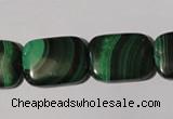 CMN317 15.5 inches 15*20mm rectangle natural malachite beads wholesale