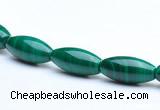 CMN32 8*12mm rice A grade natural malachite beads wholesale