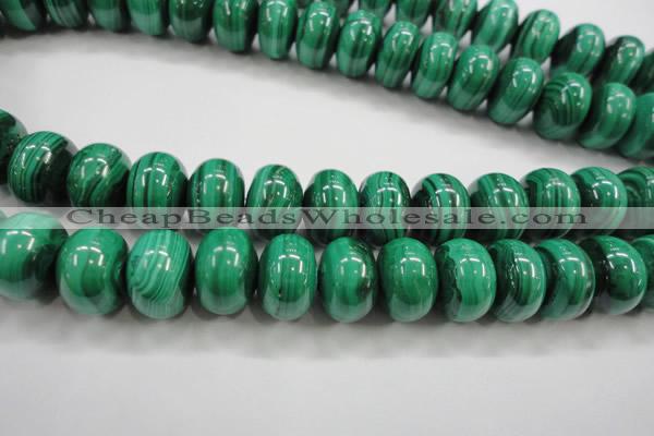 CMN403 15.5 inches 8*12mm rondelle natural malachite beads wholesale