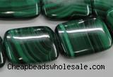 CMN448 15.5 inches 18*25mm rectangle natural malachite beads