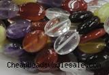 CMQ05 15.5 inches 10*14mm oval multicolor quartz beads wholesale