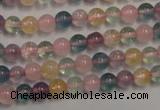 CMQ211 15.5 inches 6mm round multicolor quartz gemstone beads