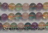 CMQ212 15.5 inches 8mm round multicolor quartz gemstone beads