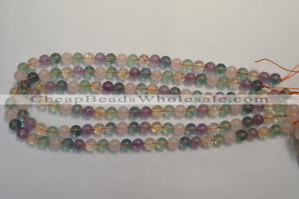 CMQ212 15.5 inches 8mm round multicolor quartz gemstone beads