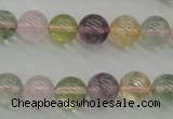 CMQ303 15.5 inches 10mm round multicolor quartz gemstone beads