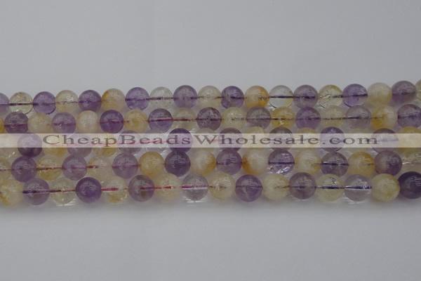 CMQ313 15.5 inches 10mm round citrine & amethyst beads wholesale