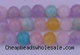 CMQ341 15.5 inches 6mm round mixed quartz gemstone beads