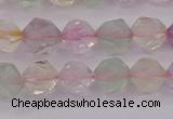 CMQ367 15.5 inches 8mm faceted nuggets mixed quartz beads