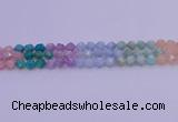 CMQ393 15.5 inches 10mm faceted nuggets mixed quartz beads