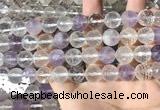 CMQ557 15.5 inches 12mm faceted round colorfull quartz beads