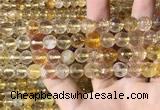 CMQ562 15.5 inches 10mm faceted round citrine gemstone beads