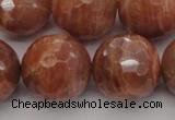 CMS1018 15.5 inches 18mm faceted round AA grade moonstone beads