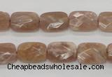 CMS103 15.5 inches 10*14mm faceted rectangle moonstone gemstone beads