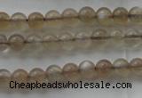 CMS1063 15.5 inches 4mm round grey moonstone beads wholesale