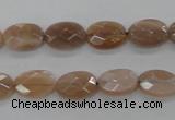 CMS107 15.5 inches 8*12mm faceted oval moonstone gemstone beads